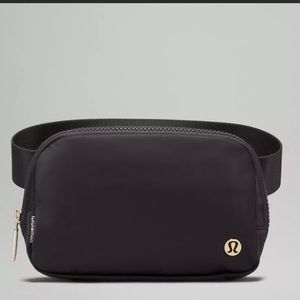 Lululemon Black and Gold everywhere belt bag NWT